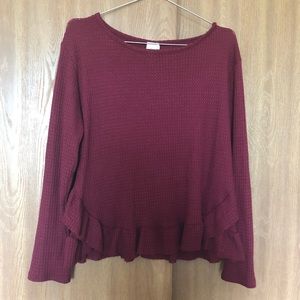 Paper Crane Ruffled Sweater